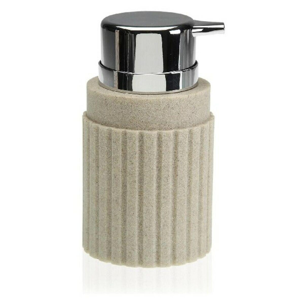 Versa sæbedispenser - sandstensfinish, harpiks/ABS (8 × 14,5 × 8 cm)