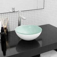 Håndvask 30x12 cm hærdet glas hvid