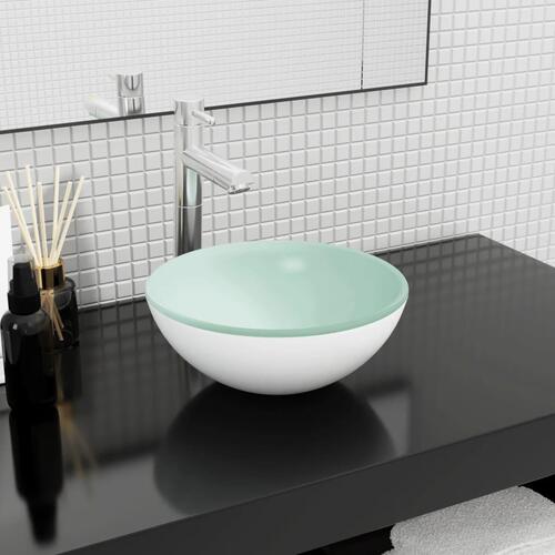 Håndvask 30x12 cm hærdet glas hvid