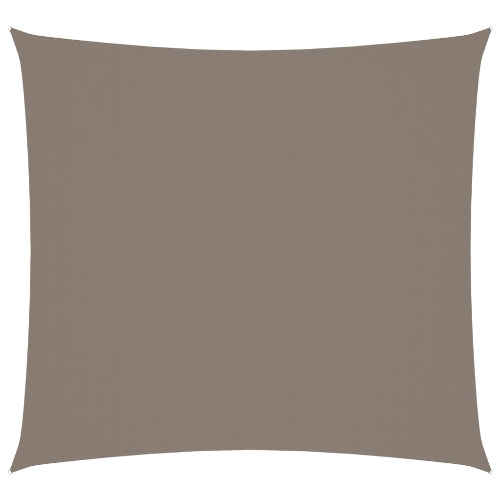 Solsejl 5x5 m firkantet oxfordstof gråbrun billede