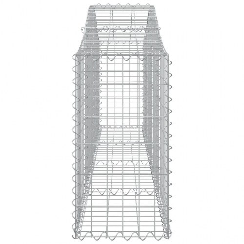 Buede gabionkurve - 8 stk. 200×30×60/80 cm i galvaniseret jern