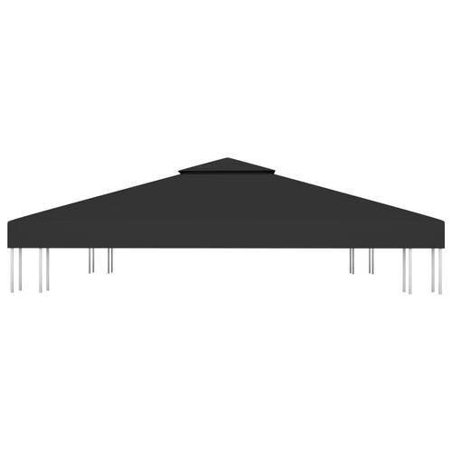 Pavillontopdække i 2 lag 3x3 m 310 g/m² sort