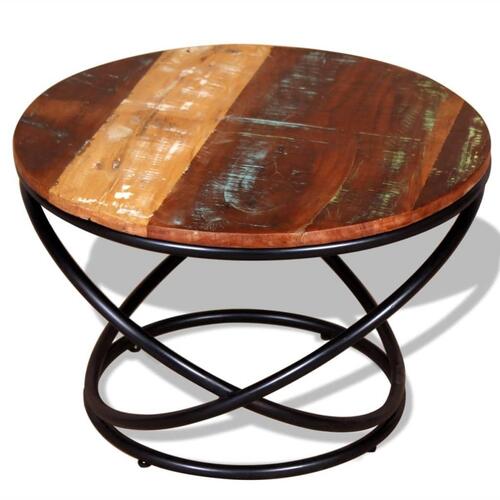Sofabord 60x60x40 cm massivt genbrugstræ