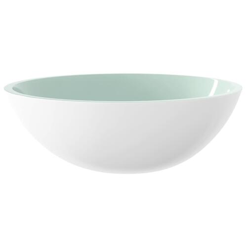 Håndvask 50x37x14 cm glas hvid