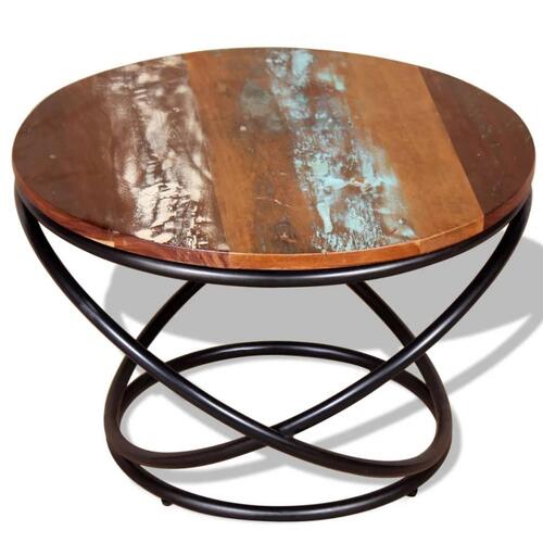 Sofabord 60x60x40 cm massivt genbrugstræ