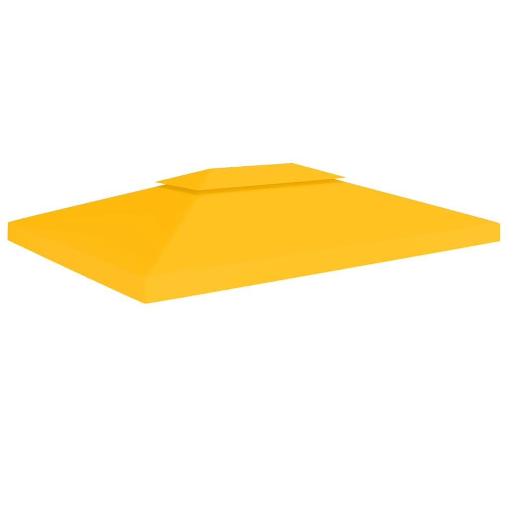 Pavillontopdække i 2 lag 4x3 m 310 g/m² gul