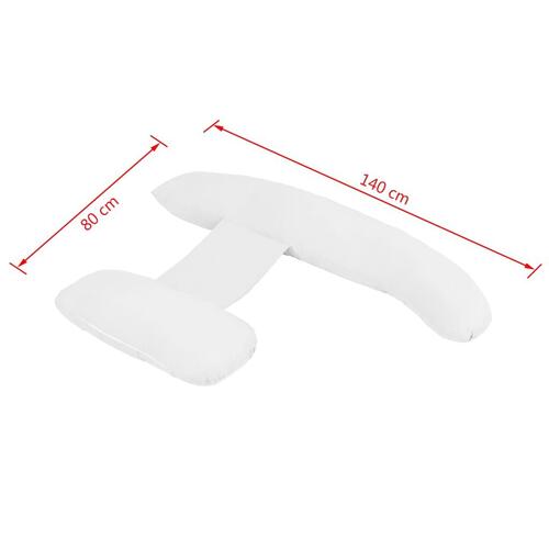 Graviditetspude H-form 80 x 140 cm hvid