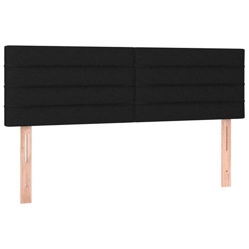 Sengegavle 2 stk. 72x5x78/88 cm stof sort