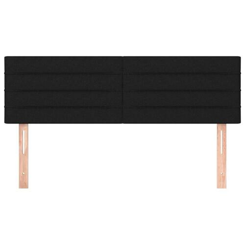 Sengegavle 2 stk. 72x5x78/88 cm stof sort
