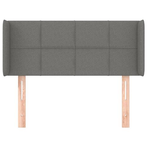 Sengegavl med kanter 103x16x78/88 cm stof mørkegrå