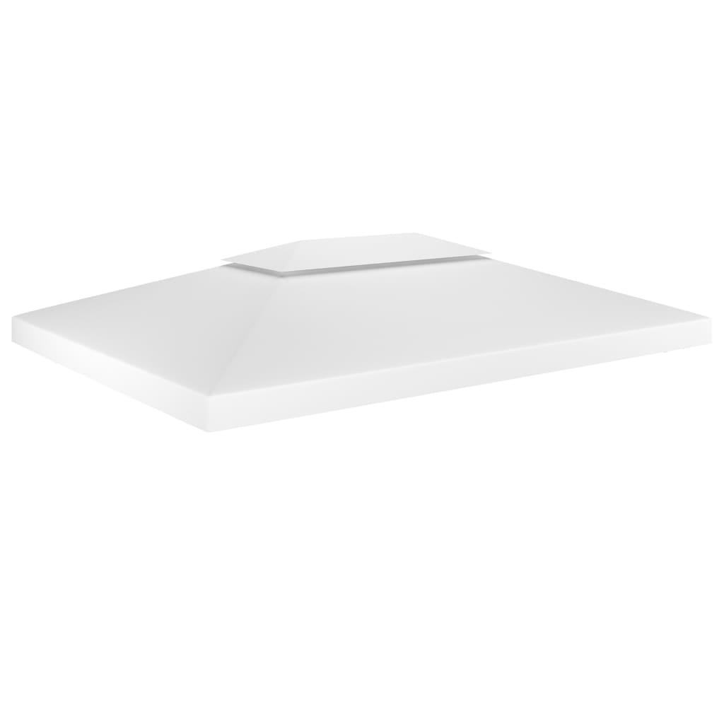 Pavillontopdække i 2 lag 4x3 m 310 g/m² hvid