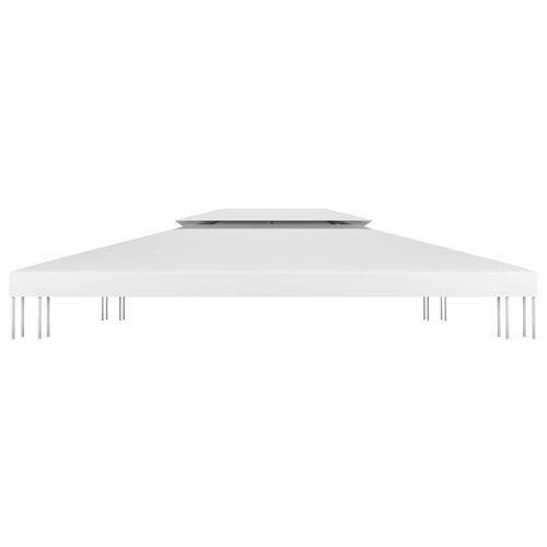 Pavillontopdække i 2 lag 4x3 m 310 g/m² hvid