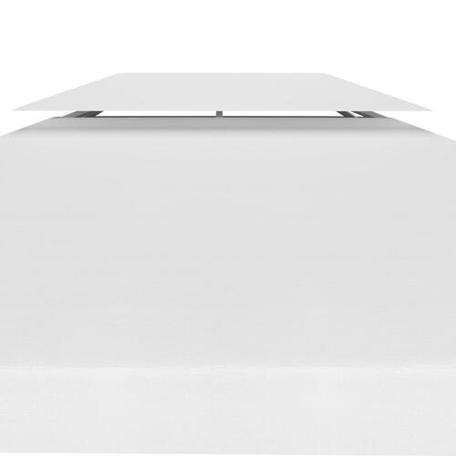 Pavillontopdække i 2 lag 4x3 m 310 g/m² hvid