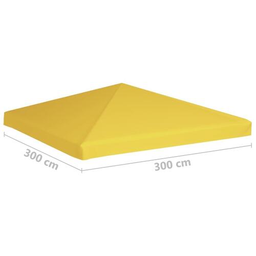 Pavillontopdække 3x3 m 270 g/m² gul