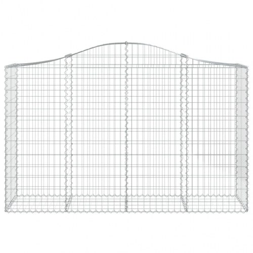 Buede gabionkurve - 3 stk. 200×50×120/140 cm i galvaniseret jern