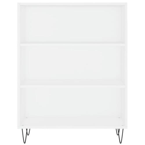 Reol 69,5x32,5x180 cm konstrueret træ hvid