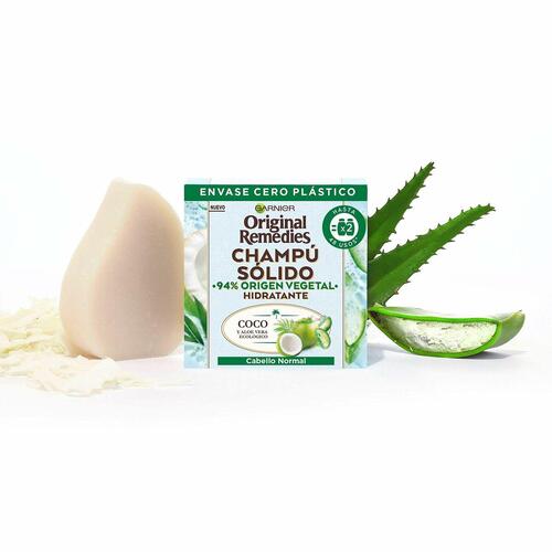Shampoo Bar Garnier Original Remedies X Fugtgivende Kokos 2 enheder 60 g