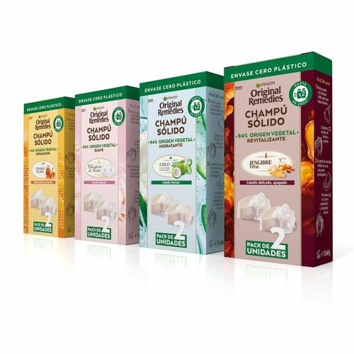 Shampoo Bar Garnier Original Remedies X Fugtgivende Kokos 2 enheder 60 g