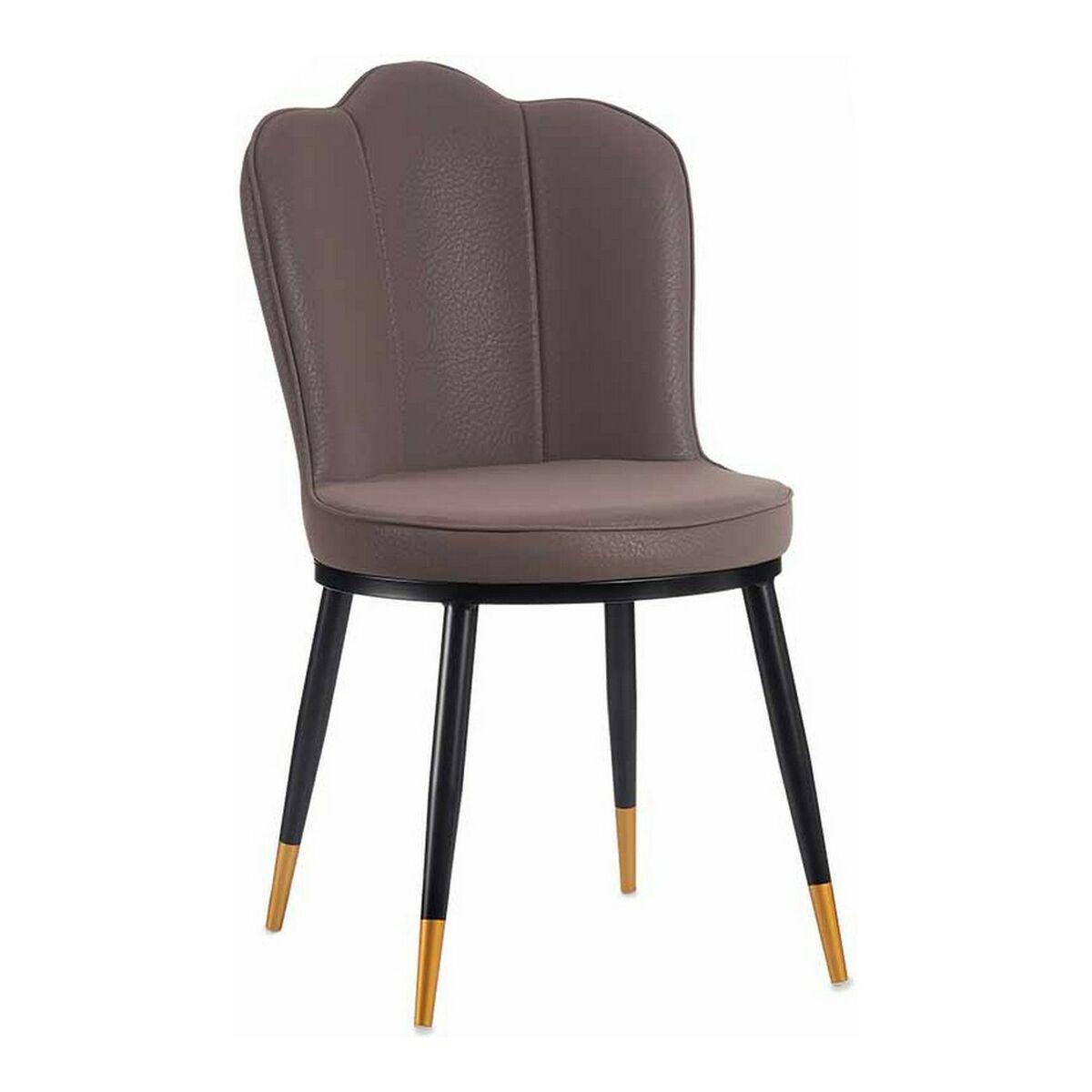 Lænestol - lilla skaldesign, sort/guld - 53 × 88 × 67 cm billede