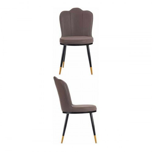 Lænestol - lilla skaldesign, sort/guld - 53 × 88 × 67 cm