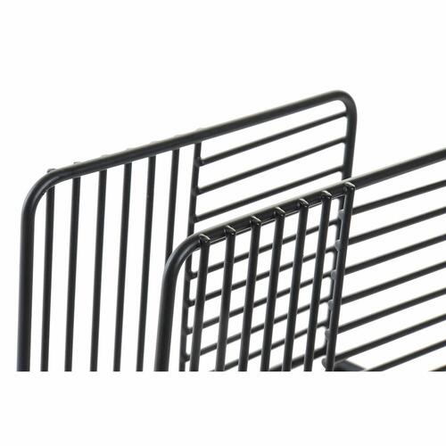 Servietholder rist Sort Metal 15,5 x 6,5 x 11,5 cm