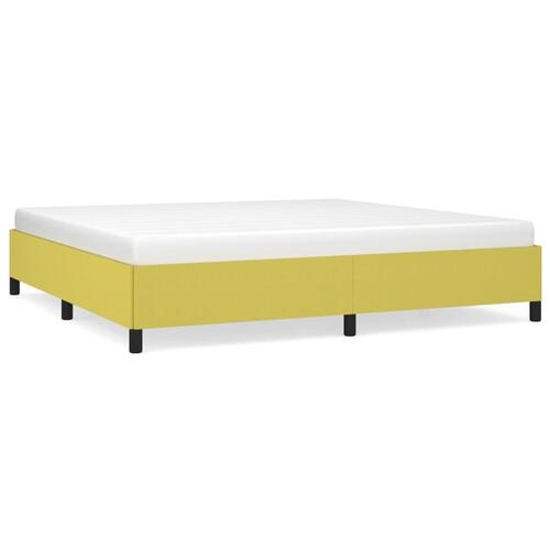 Sengeramme uden madras Grøn 200x200 cm Stof