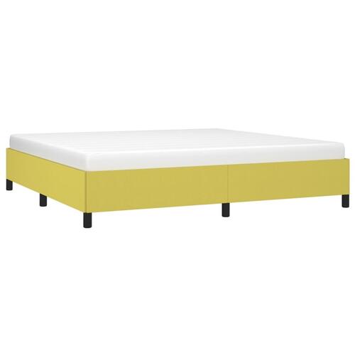 Sengeramme uden madras Grøn 200x200 cm Stof
