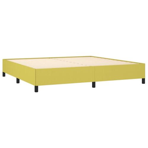 Sengeramme uden madras Grøn 200x200 cm Stof