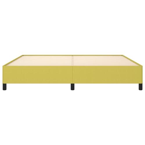Sengeramme uden madras Grøn 200x200 cm Stof