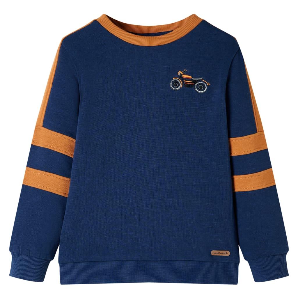 Sweatshirt til børn str. 92 indigoblå billede
