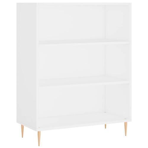 Reol 69,5x32,5x180 cm konstrueret træ hvid
