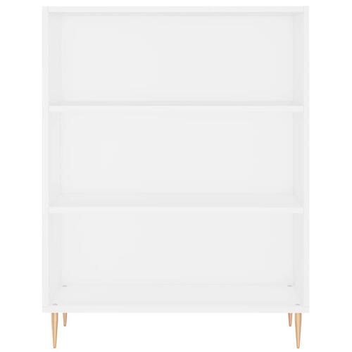 Reol 69,5x32,5x180 cm konstrueret træ hvid