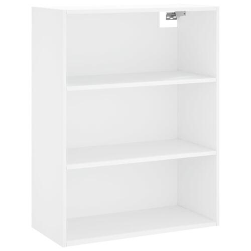 Reol 69,5x32,5x180 cm konstrueret træ hvid