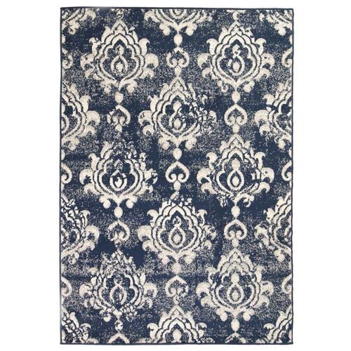 Moderne tæppe paisley-design 120 x 170 cm beige/blå