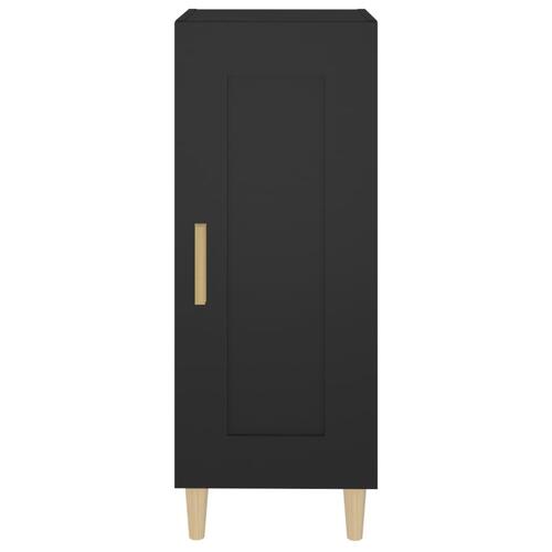Skænk 34,5x34x90 cm konstrueret træ sort