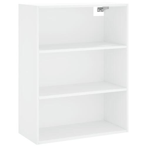 Reol 69,5x32,5x180 cm konstrueret træ hvid