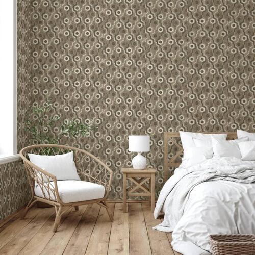 DUTCH WALLCOVERINGS tapet Galactic brun og hvid