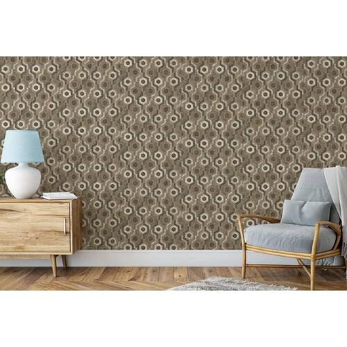 DUTCH WALLCOVERINGS tapet Galactic brun og hvid