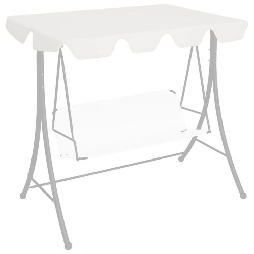 Baldakin til havegynge 188/168 × 145/110 cm - hvid