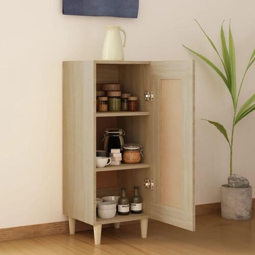 Skænk 34,5x34x90 cm konstrueret træ sonoma-eg