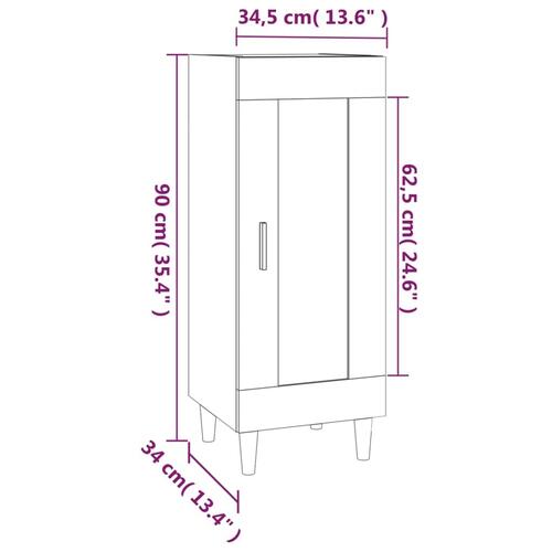 Skænk 34,5x34x90 cm konstrueret træ sonoma-eg