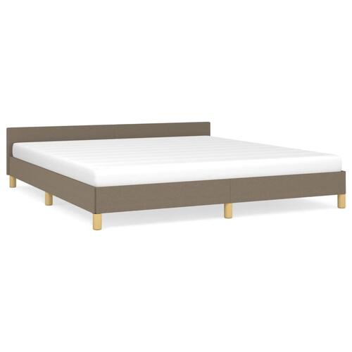 Sengeramme uden madras 160x200 cm stof gråbrun