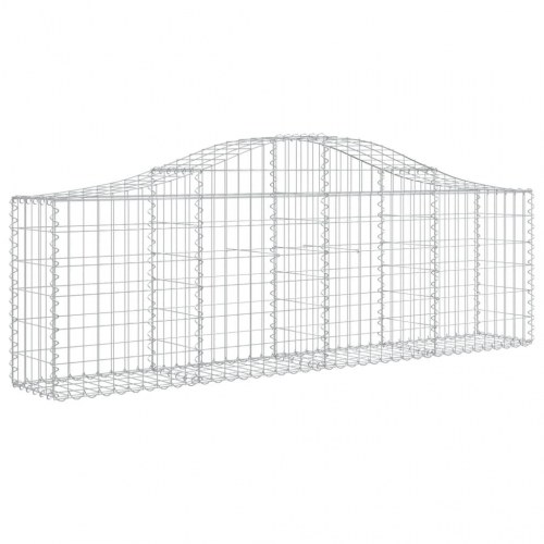 Buede gabionkurve - 3 stk. 200×30×60/80 cm i galvaniseret jern