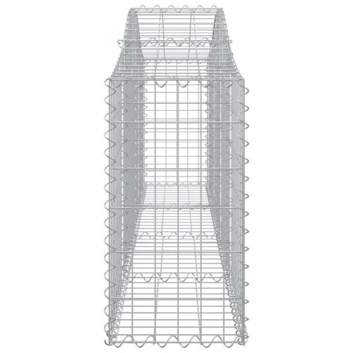 Buede gabionkurve - 3 stk. 200×30×60/80 cm i galvaniseret jern