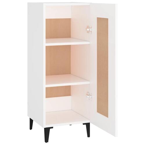 Skænk 34,5x34x90 cm konstrueret træ hvid