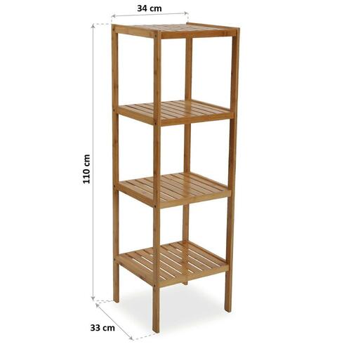 Badeværelse reol Bambus (33 x 110 x 34 cm) (OUTLET A+)