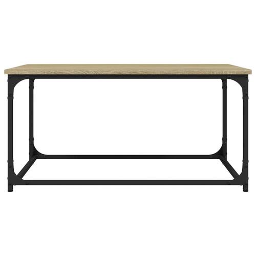 Sofabord 80x50x40 cm konstrueret træ og jern sonoma-eg