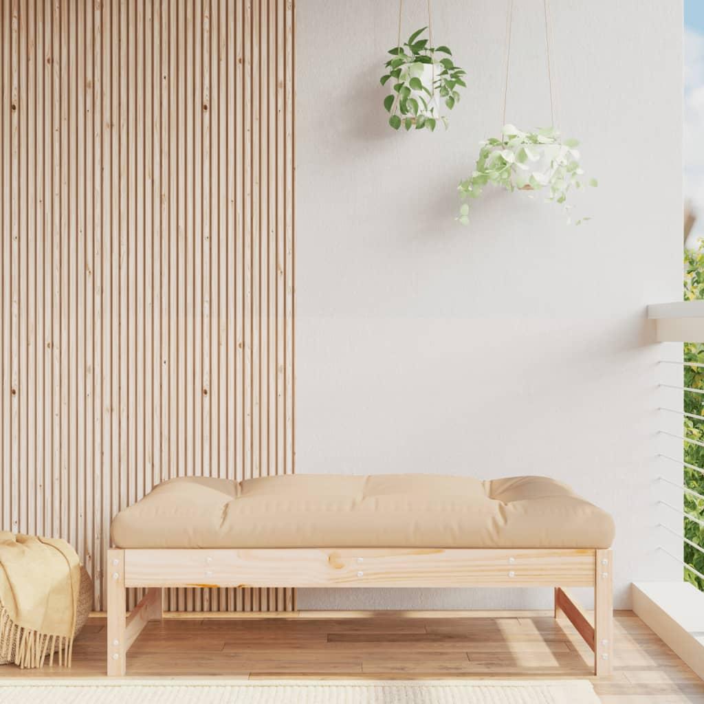 Udendørs fodskammel 120x80 cm massivt fyrretræ