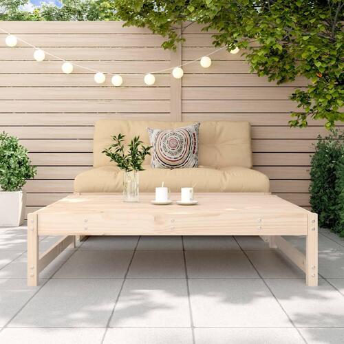 Udendørs fodskammel 120x80 cm massivt fyrretræ
