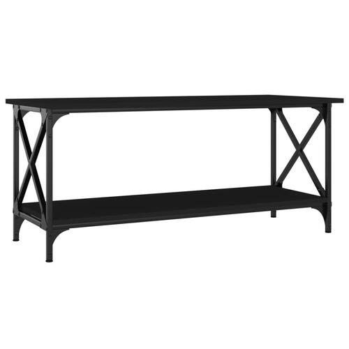 Sofabord 100x45x45 cm konstrueret træ og jern sort